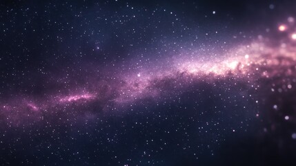 A Swirling Galaxy of Stars with Purple and Pink Hues