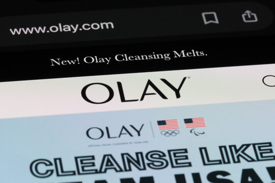 Shanghai,China-August 20th 2024: Olay brand logo on website