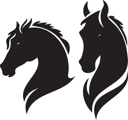 Horse head silhouette vector artwork