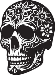 Skull in vintage stule vactor file download.