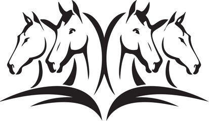 Horse head silhouette vector artwork