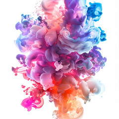 Obraz premium abstract color smoke design art background colorful pattern vibrant texture gradient fluid paint swirl creativity bright blue pink purple red artistic modern flow motion dreamy 