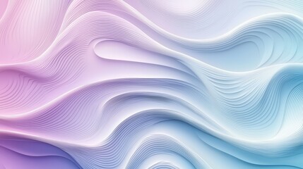 Obraz premium A smooth, flowing abstract design with soft pastel colors, evoking sense of calm and tranquility. 