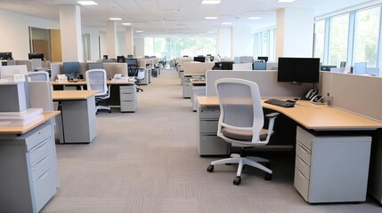 Office rental in a suburban business park, office rental location, quiet setting with easy city access