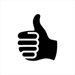 Thumb up silhouette vector illustration design on white background.