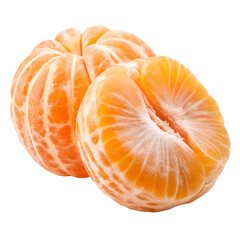 peeled tangerine isolated on transparent background png