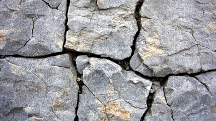 Obraz premium Closeup of Cracked Gray Rock A Texture of Time and Pressure