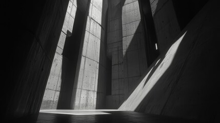 Concrete Shadows A LowAngle Perspective on Light Playing in an Abstract Architectural Space