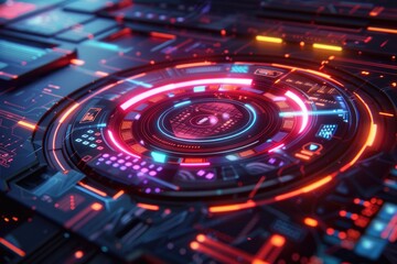 Futuristic Computer Screen