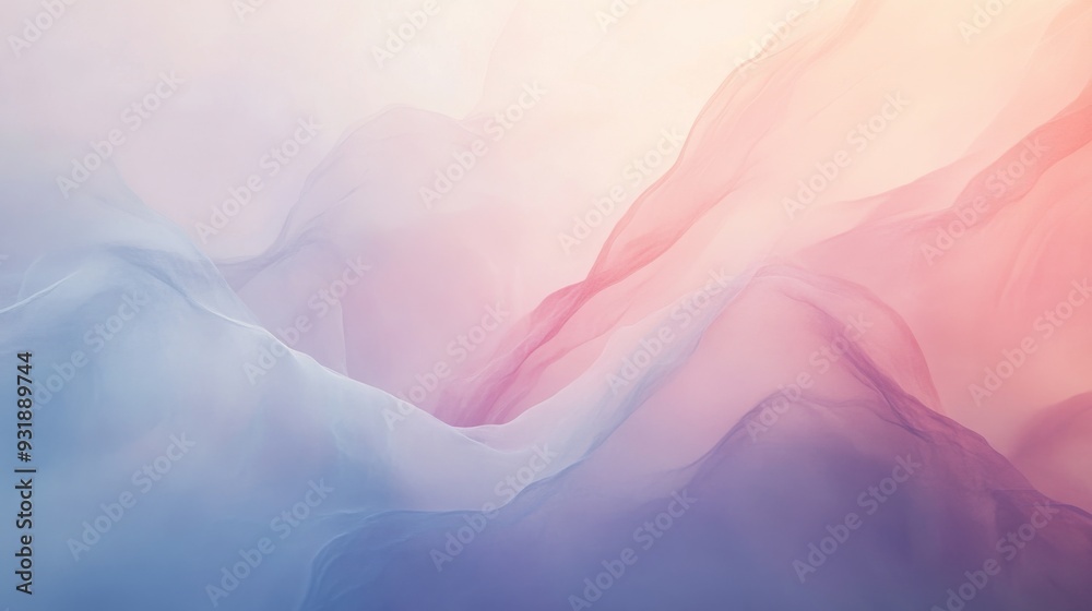 Fototapete Detailed shot of a minimalist abstract background with soft, muted colors and gentle gradients, evoking a sense of calm and simplicity.