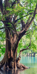 arboles, raices de arbol, camecuaro, michoacan, naturaleza, agua, Lago de Camécuaro, parque nacional, mexico, paisaje