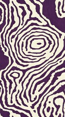Fototapeta premium White Shapes, Circles, Bars, Spiral on Purple Background, Abstract Image, Texture, Pattern, Wallpaper, Smartphone Cover and Screen, Cell Phone, Computer, Laptop, 9:16 and 16:9 Format