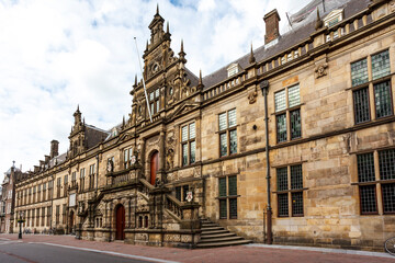 Obraz premium Exterior of the city hall in Leiden, Zuid-Holland, The Netherlands, Europe