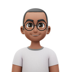 3D Avatar Man with White Shirt Character