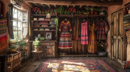 Obraz premium Hispanic heritage clothes and dress 8k realistic lighting