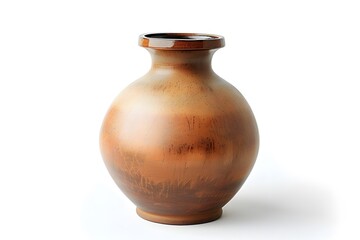 Elegant Brown Ceramic Vase with Smooth Finish