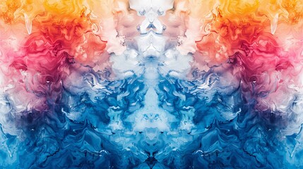 Fototapeta premium Colorful Tie Dye Artwork with Blue and Light Accents Gray Shadows Watercolor Scarf Design Textured Grunge Aztec Inspired Style 