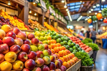 fruits and vegetables at the market