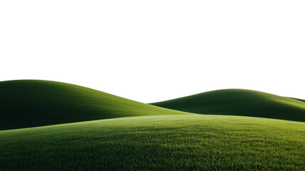 rolling green hills  isolated on transparent background