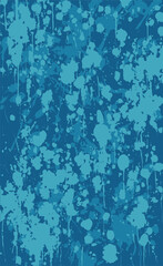 Blue grunge style background. Vector texture of paint, streaks, blotches