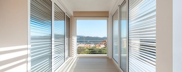 Clear glass windows with built-in blinds, clear glass windows, versatile control of light and privacy