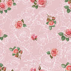 Lovely and Beautiful Spring Flowers Pattern for Fabric, Wallpaper, and More