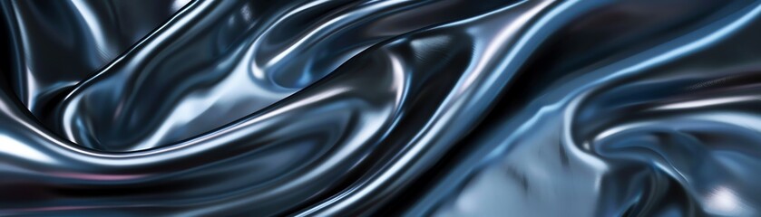 Fototapeta premium Abstract blue and grey swirling liquid background.