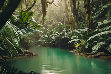 Naklejka premium tropical pool