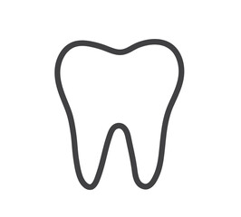 Obraz premium Tooth icon. Clean and healthy tooth. Dental symbol isolated on white background. Vector illustration