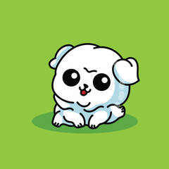 Illustrations of cute dogs in poses suitable for t-shirt designs and unique logos