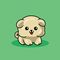 Illustrations of cute dogs in poses suitable for t-shirt designs and unique logos