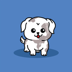 Illustrations of cute dogs in poses suitable for t-shirt designs and unique logos