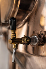 Close-Up of a Sophisticated Faucet on Brewing Equipment