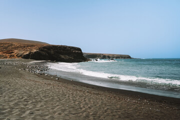 Ajuy Playa de arena negra Fuerteventura Islas Canarias