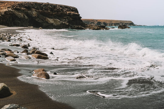 Ajuy Playa de arena negra Fuerteventura Islas Canarias