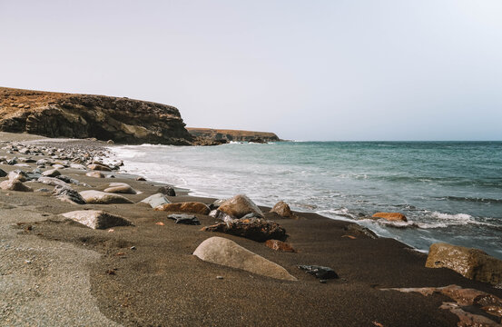 Ajuy Playa de arena negra Fuerteventura Islas Canarias