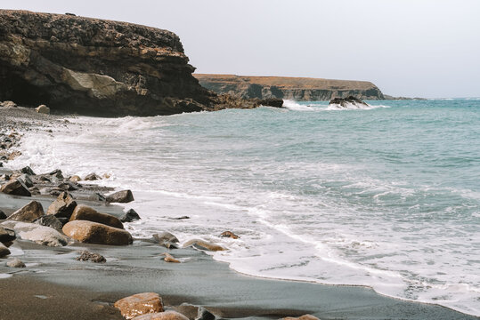 Ajuy Playa de arena negra Fuerteventura Islas Canarias