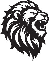 Lion head silhouette vector Illustration 