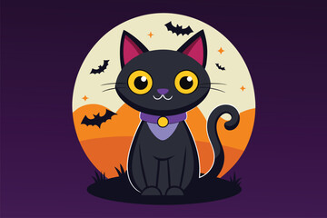 Best  ghost pumpkin  Halloween cat  Art Illustrations vector 6.eps