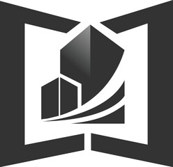 Fototapeta premium Luxury Real Estate logo design. House logo design. House building logo vectors. Building logo vectors. Home logo design. Archiyectureal Business logo vectors. 3d logo design. corporate logo vectors. 