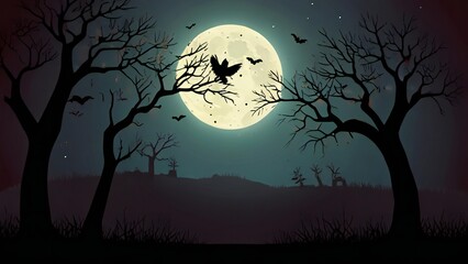 Fototapeta premium halloween night background