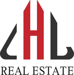 Luxury Real estate CHL logo design. House CHL logo design. Property LCH logo design. Construction Business H L C logo design. CHL logo design. HLC logo vectors. Architectural CHL logo design