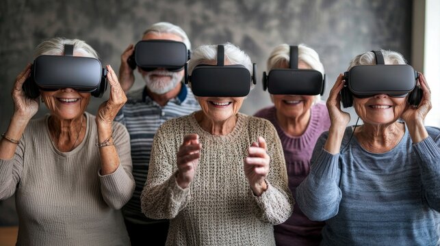 Seniors in VR. - Powered by Adobe