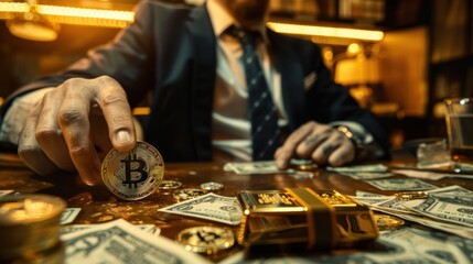 Bitcoin Cryptocurrency and Wealth - A Close Up