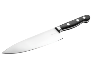Big kitchen knife isolated on the white background.
