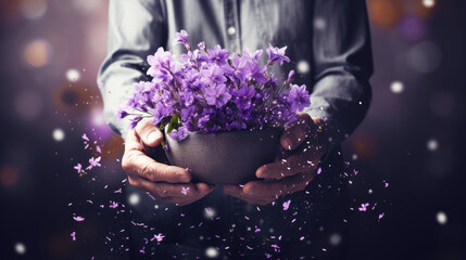 generated illustration of World Elder Abuse Awareness Day. 15 June.