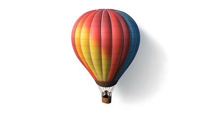 Obraz premium Colorful Hot Air Balloon with a Basket in the Air
