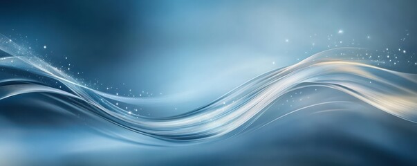 A serene abstract background featuring smooth waves in shades of blue, perfect for calming designs and artistic projects.