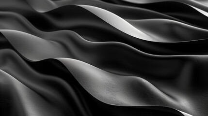 Fototapeta premium Abstract black vector monochrome waves background
