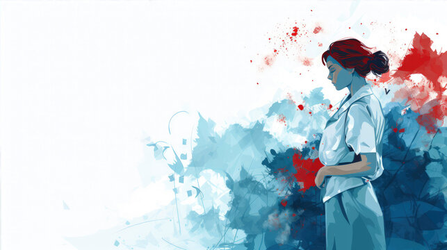 generated illustration of international nurses day background